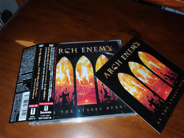Arch Enemy - As The Stages Burn! JAPAN CD+DVD Sticker QATE-90012/13 8